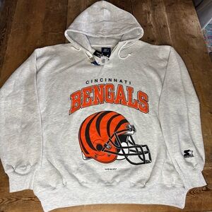 Vintage NOS NWT STARTER Cincinnati Bengals Hooded Sweatshirt